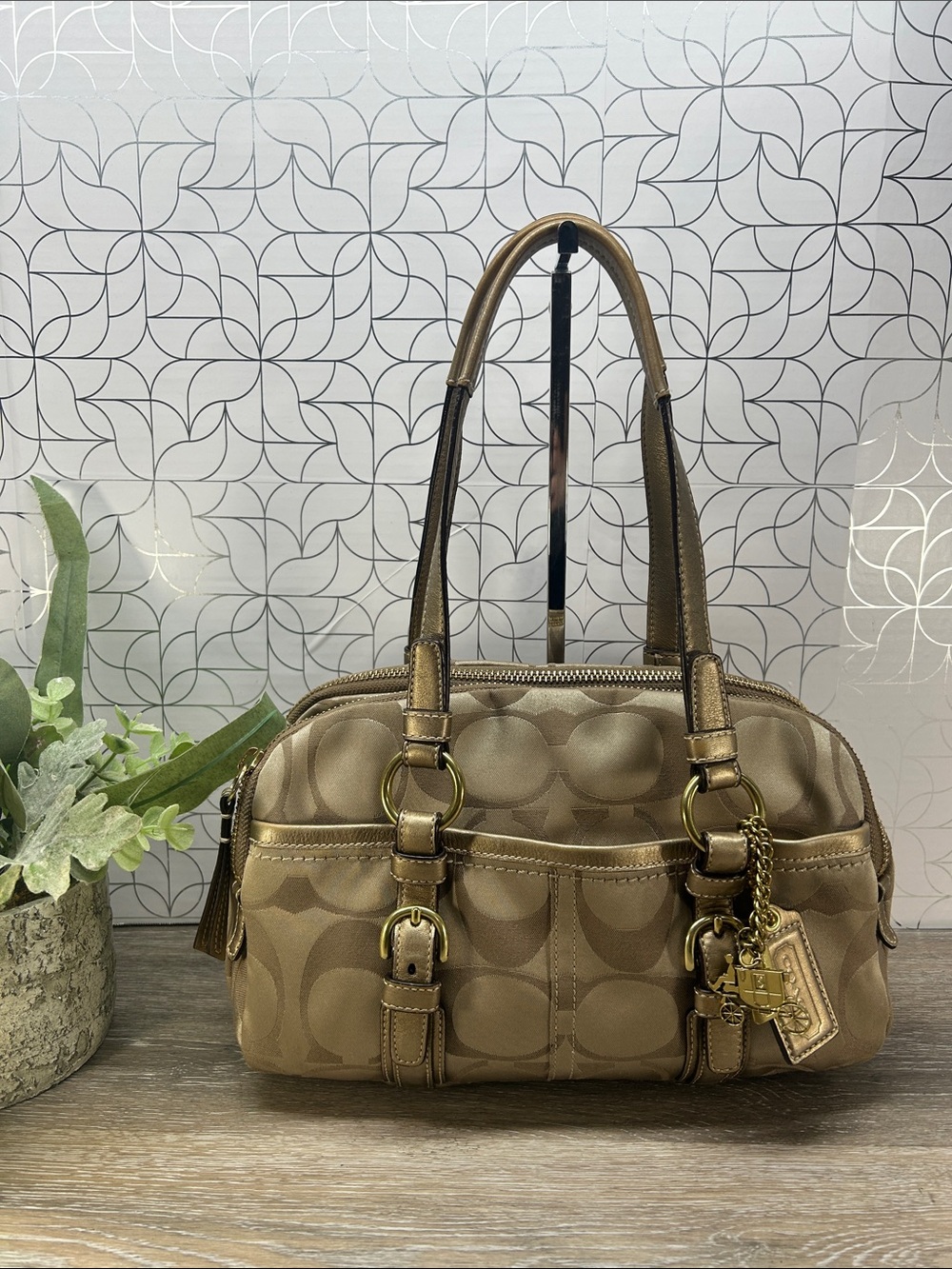4938 Coach Y2K tan Bonnie shoulder bag 277554938